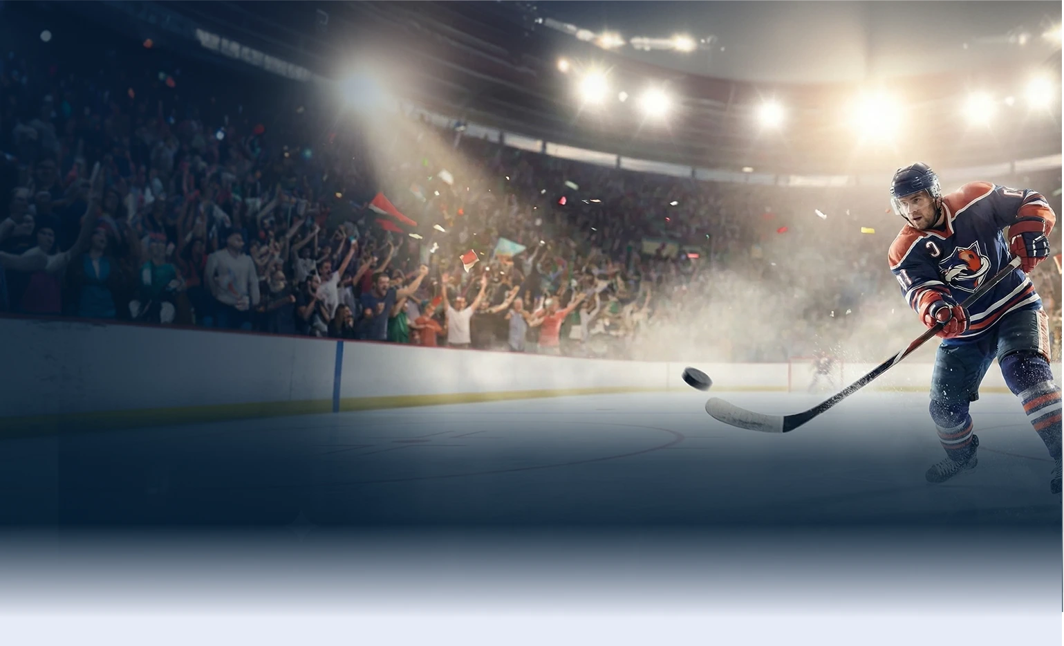 Hockey player on ice